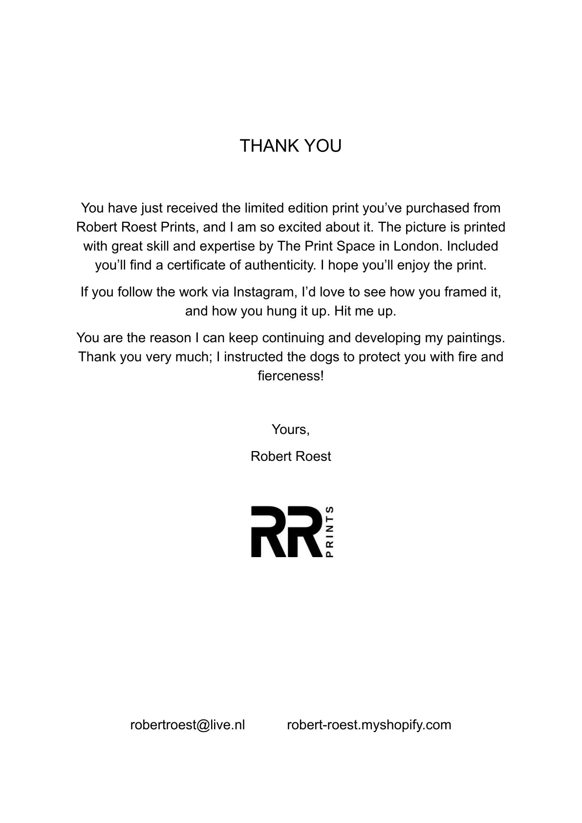 Asrafil — A letter from the artist